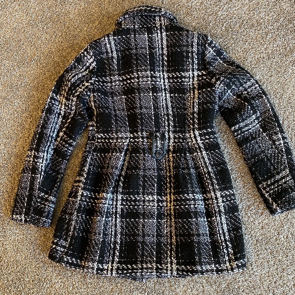 BCX Double Breasted Black & White Plaid Belted Jacket, Women’s size L - Picture 12 of 16